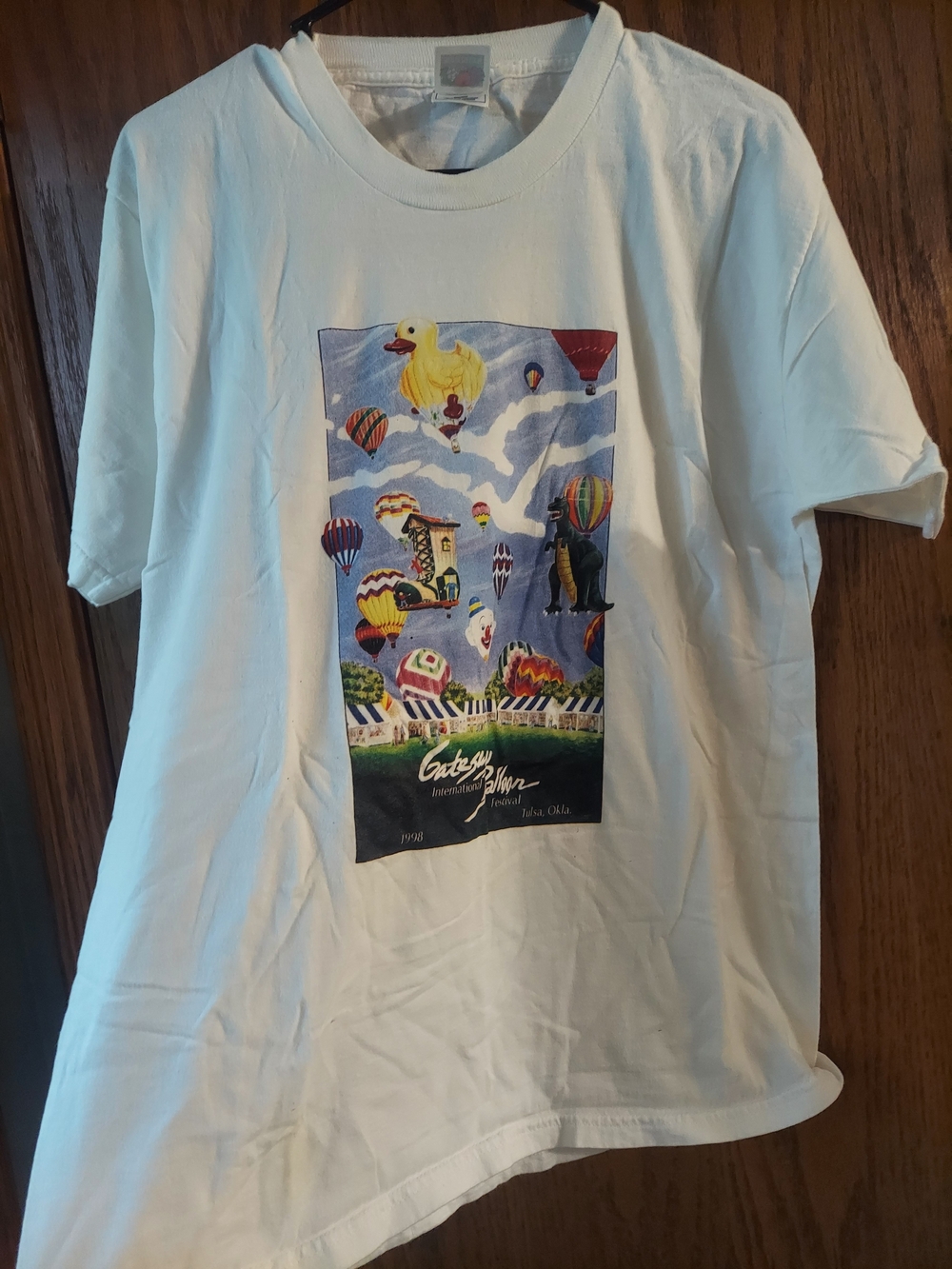 Vintage 1998 Gatesway International Balloon Festival T-Shirt Large Tulsa OK